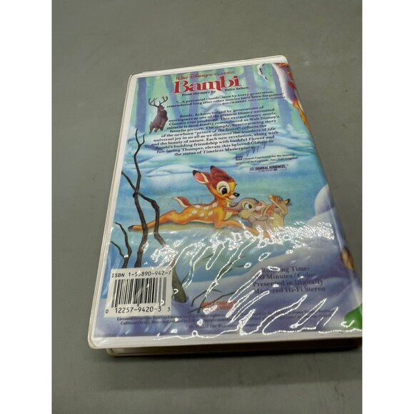 Walt Disney's Bambi VHS tape cartoon English diamond edition rated G READ - Picture 4 of 4